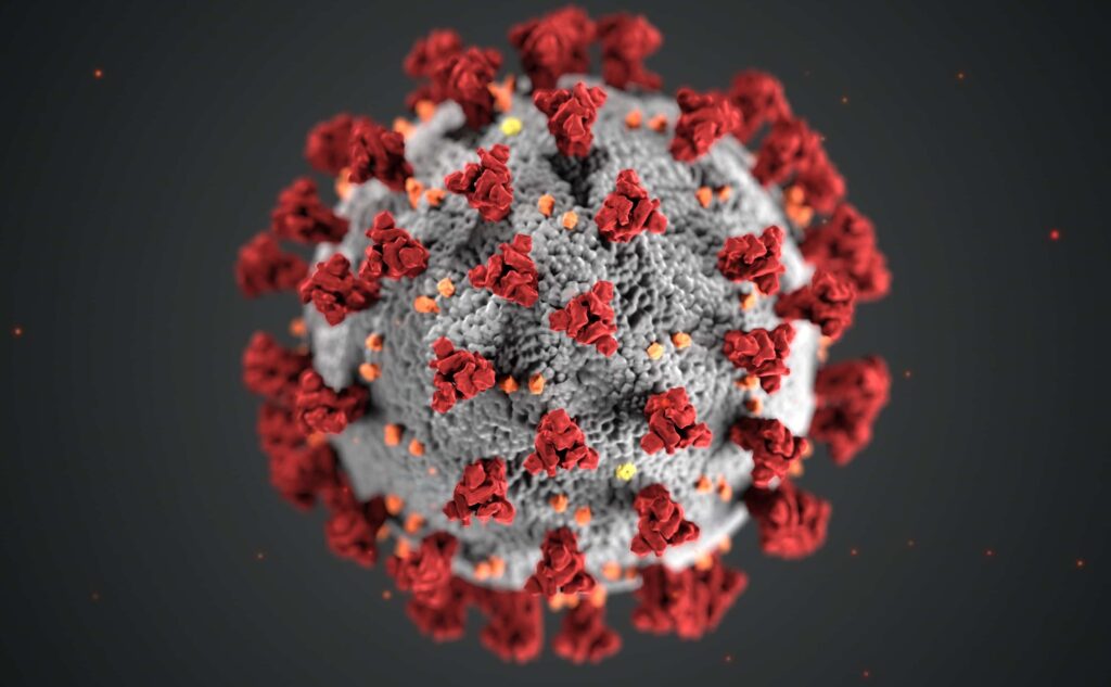 Computer render of the coronavirus.