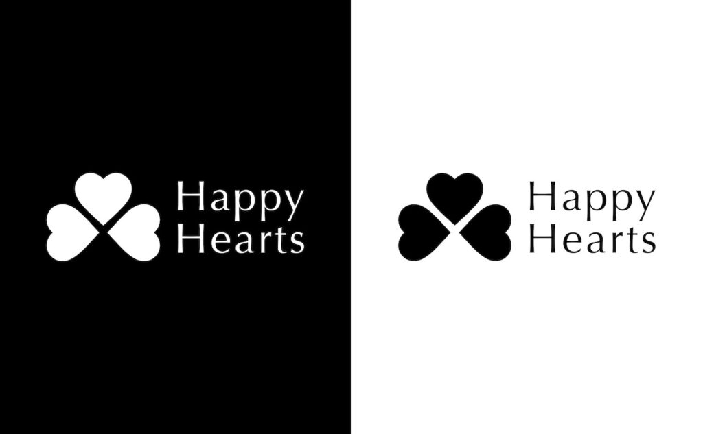 The same logo shown white-on-black and black-on-white.
